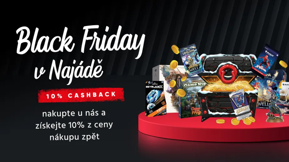 Black Friday 2025 je tady! Získejte 10% Cashback