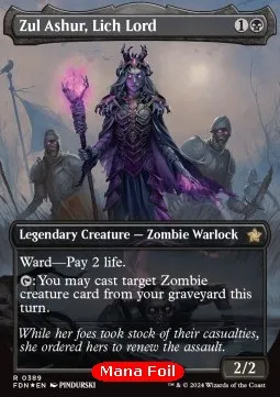 Zul Ashur, Lich Lord (V.2 - Mana Foil Borderless)