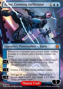 Kaito, Cunning Infiltrator (V.2 - Mana Foil Borderless)
