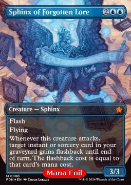 Sphinx of Forgotten Lore (V.2 - Mana Foil Borderless)