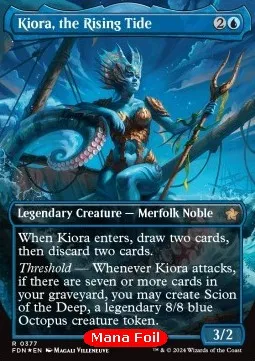 Kiora, the Rising Tide (V.2 - Mana Foil Borderless)