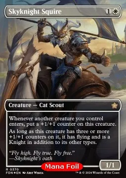 Skyknight Squire (V.2 - Mana Foil Borderless)