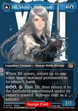 Jill, Shiva's Dominant // Shiva, Warden of Ice (V.3 - Surge Borderless Character)