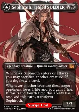 Sephiroth, Fabled SOLDIER // Sephiroth, One-Winged Angel (V.4 - Surge Borderless Character)