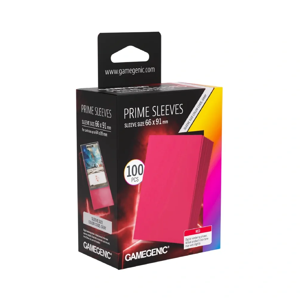 Gamegenic Prime obaly – Red (červené, 100 ks)