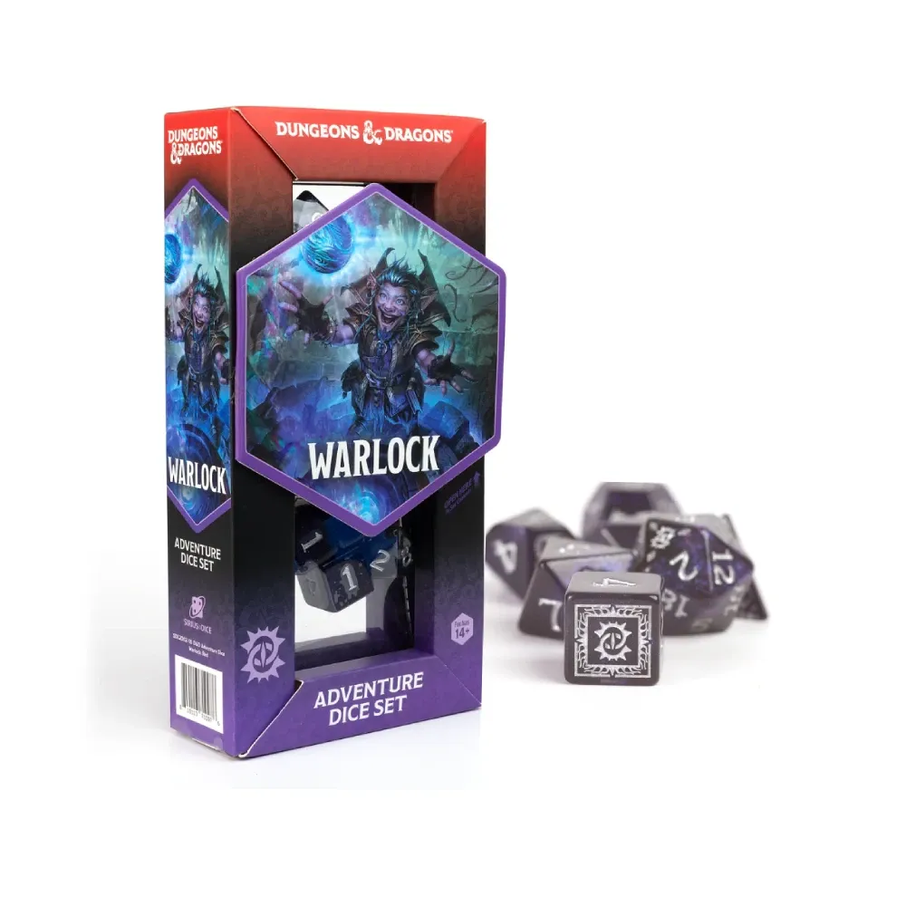 Dungeons and Dragons – Adventure Dice Set: Warlock (fialové)