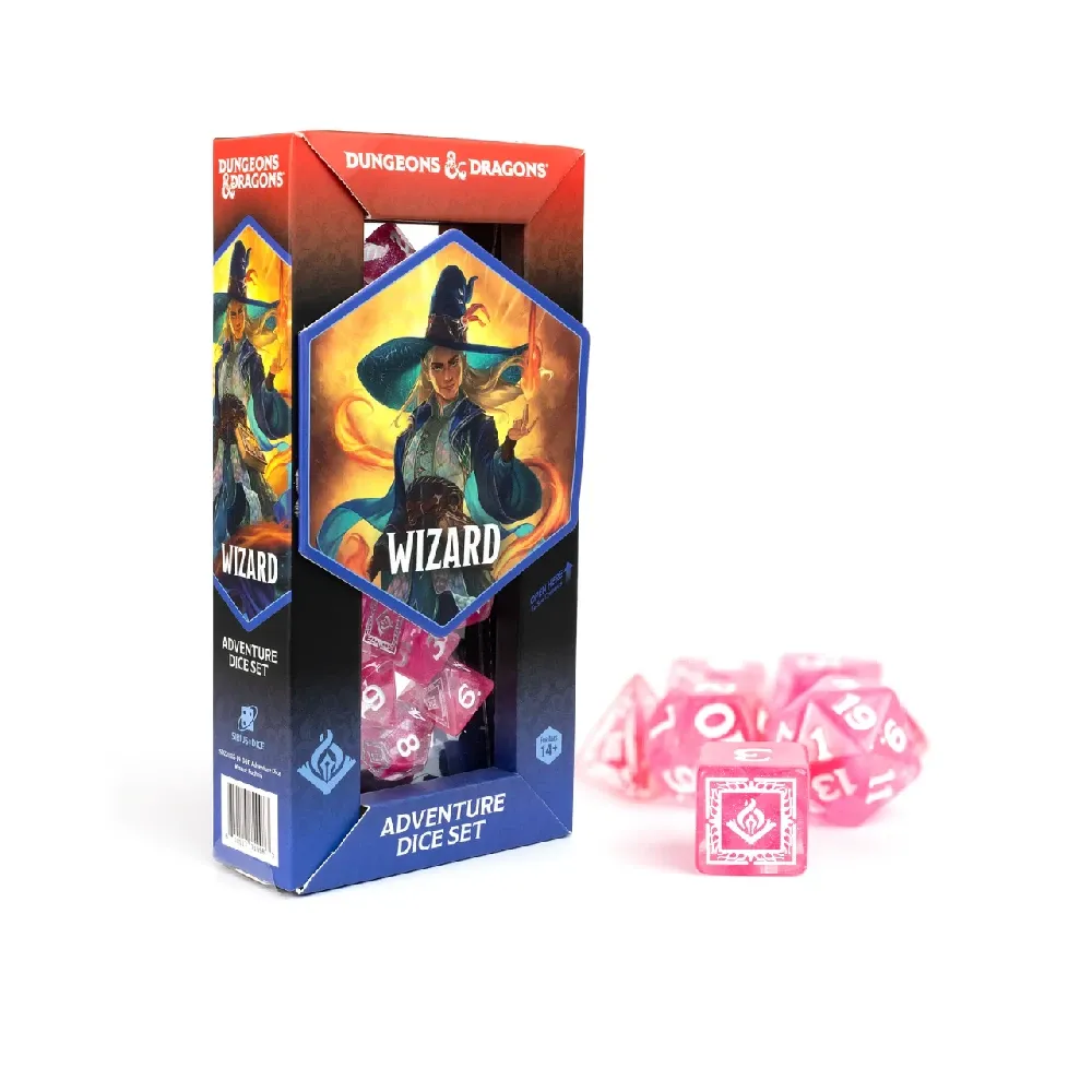 Sirius Dice – Dungeons & Dragons – Adventure Dice Set: Wizard (Růžové)