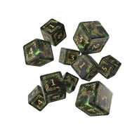 Q Workshop Dice Set – The Lord of the Rings: Rohan (Green/Gold)