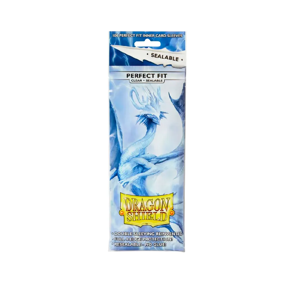 Dragon Shield Perfect Fit (vnitřní) uzavíratelné obaly – Clear (čiré, 100 ks)