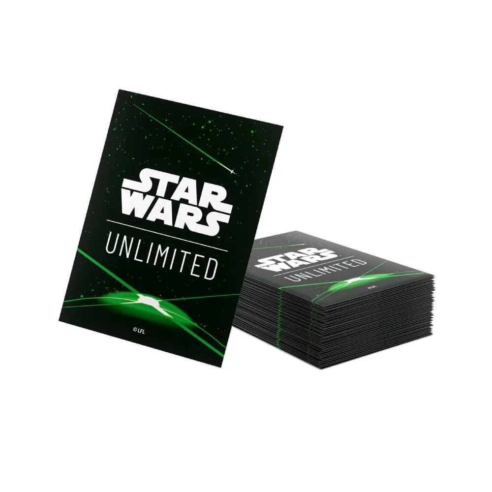 Levně Gamegenic Star Wars: Unlimited – Card Back Green obaly (zelené, 60 ks)