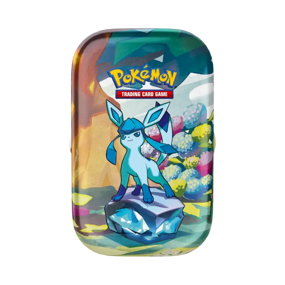 Prismatic Evolutions Glaceon Mini Tin