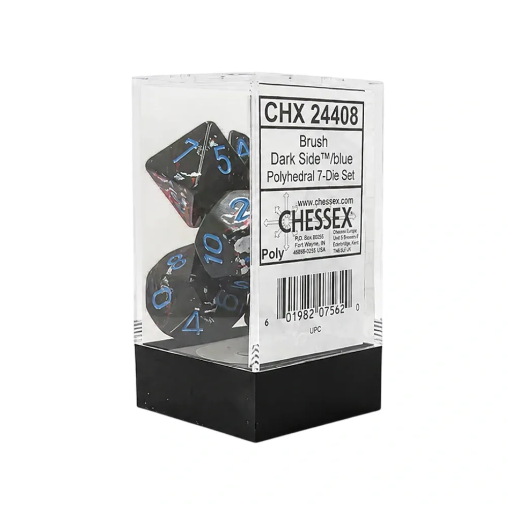 Levně Chessex sada 7 vícestěnných kostek (modro-fialová s modrými čísly)