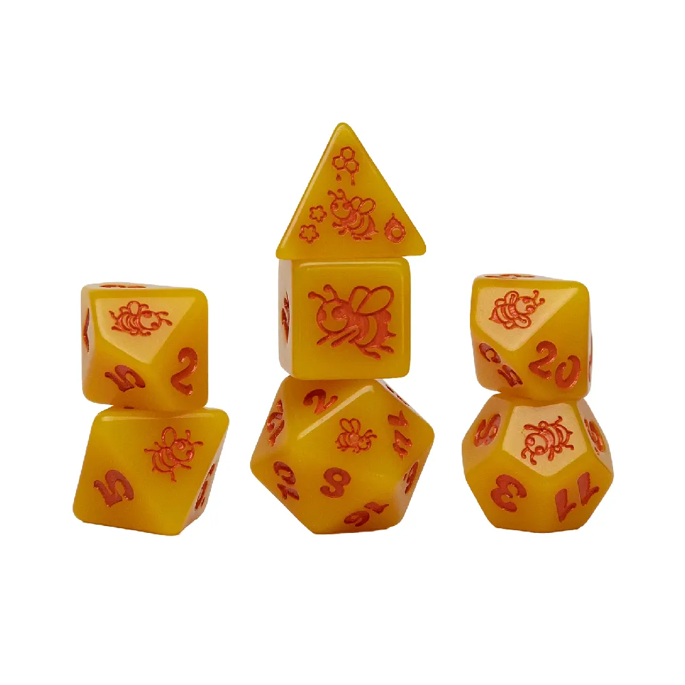 Sirius Dice – Animal Series: Golden Buzz sada vícestěnných kostek