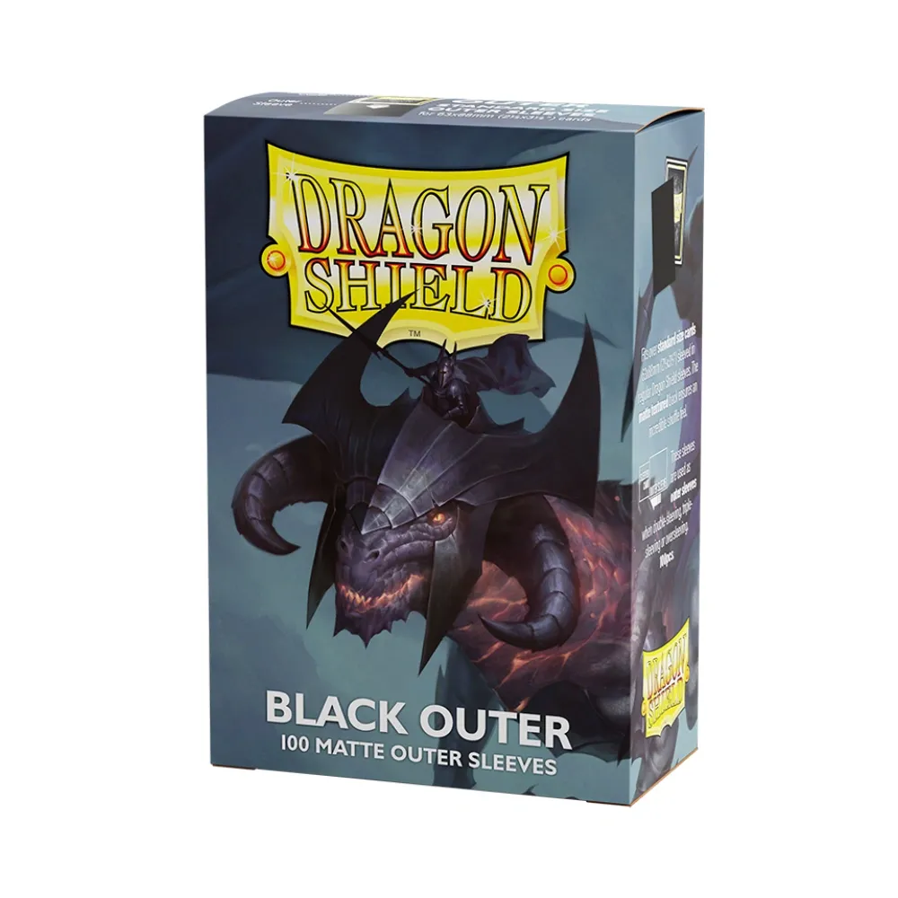 Dragon Shield vnější obaly – Matte Black (matné, čermé, 100 ks)