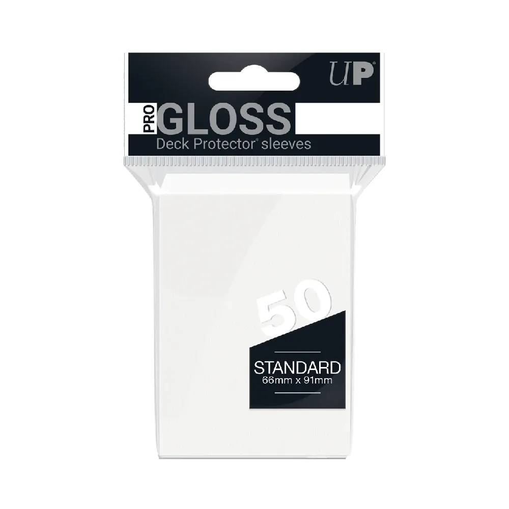 Levně Ultra PRO Pro-Gloss Deck Protector obaly – White (bílé, 50 ks)