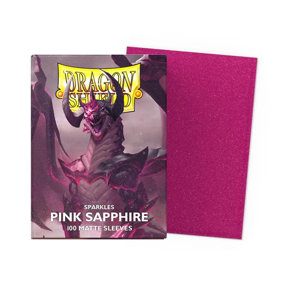 Levně Dragon Shield Sparkles obaly – Pink Sapphire (růžové, matné, 100ks)