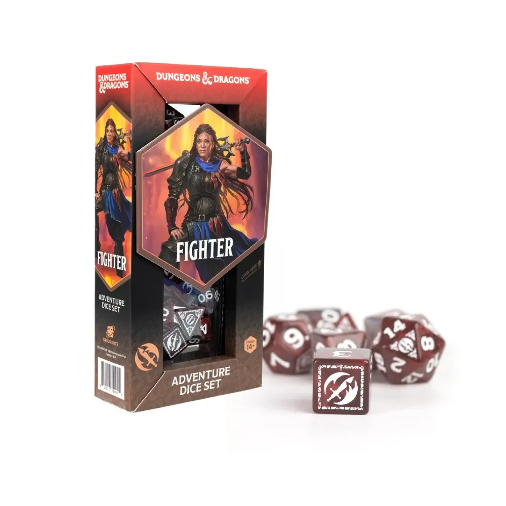 Dungeons and Dragons - Adventure Dice Set: Fighter (Červené)