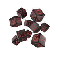 Q Workshop Dice Set – The Lord of the Rings: Mordor (Black/Red)