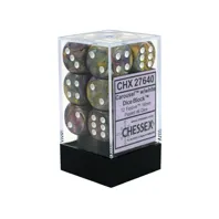 Chessex sada 6-stěnných kostek 16mm – Festive Carousel/white (12 ks)