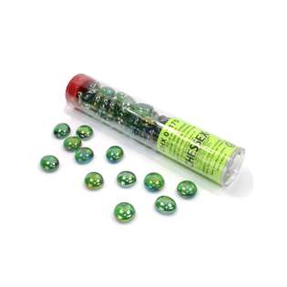Chessex Skleněné kamínky - zelené metalické