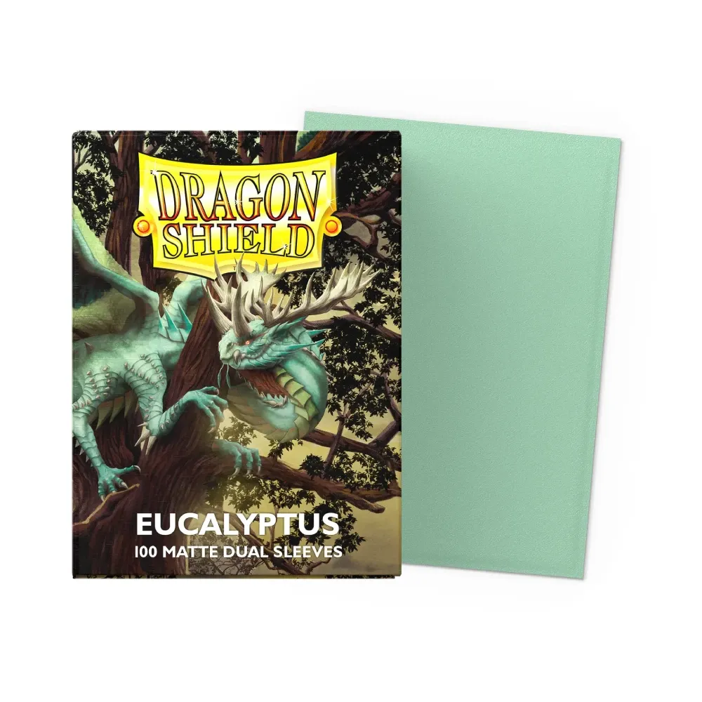 Levně Dragon Shield Matte Dual obaly – Eucalyptus (matné, zelené, 100 ks)