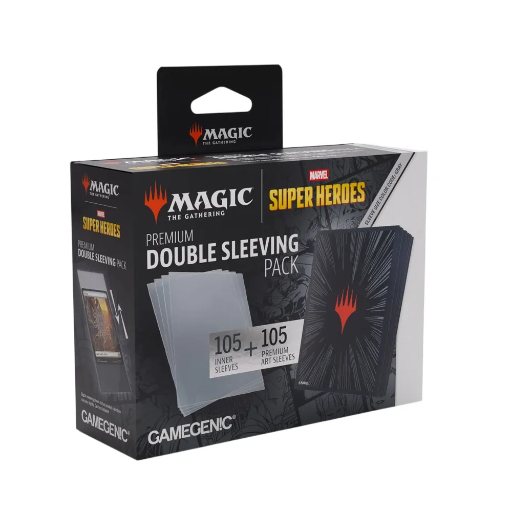 Gamegenic Marvel Super Heroes: "Comic Burst Black" Premium Double Sleeving Pack