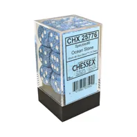 Chessex sada 6-stěnných kostek 16mm – Speckled Ocean Stone (12 ks)