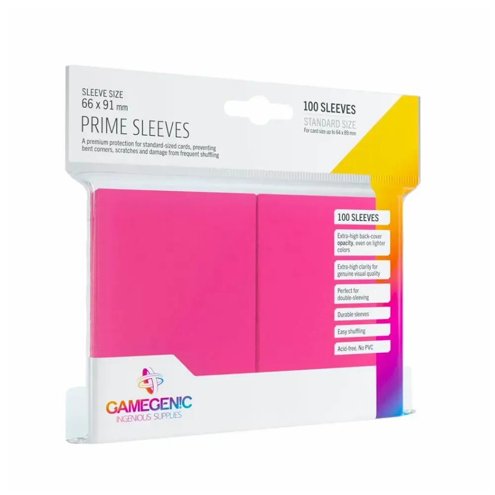Levně Gamegenic Prime obaly – Pink (růžové, 100 ks)