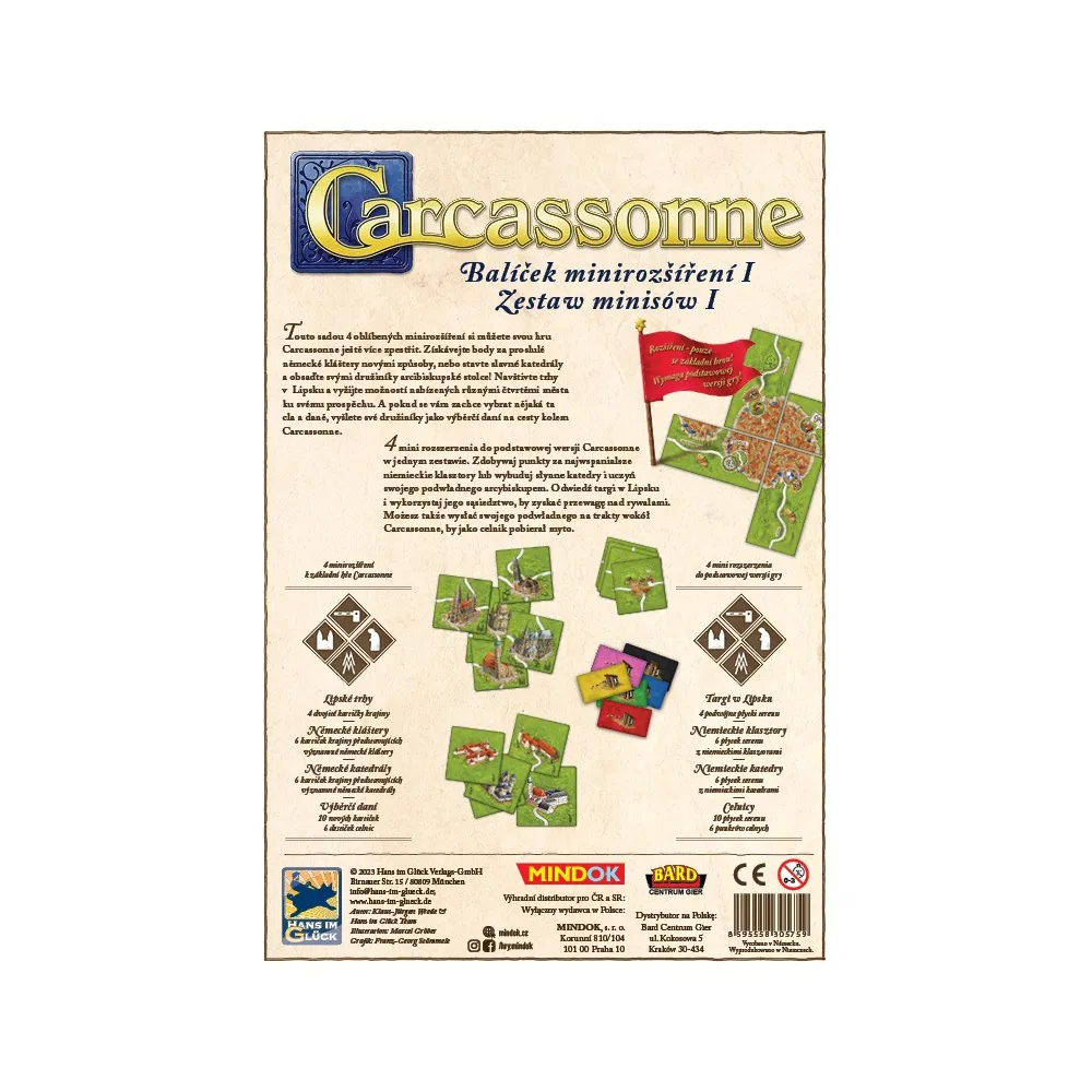 Levně Carcassonne: balíček minirozšíření I