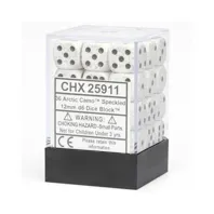Chessex sada 6-stěnných kostek 12mm – Speckled Arctic Camo (36 ks)