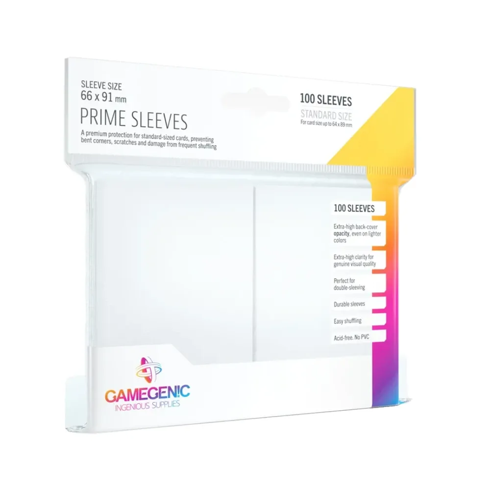 Levně Gamegenic Prime obaly – White (bílé, 100 ks)