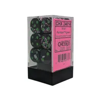 Chessex 16mm d6 Dice Block – Brush Paintball/green (12 dice)