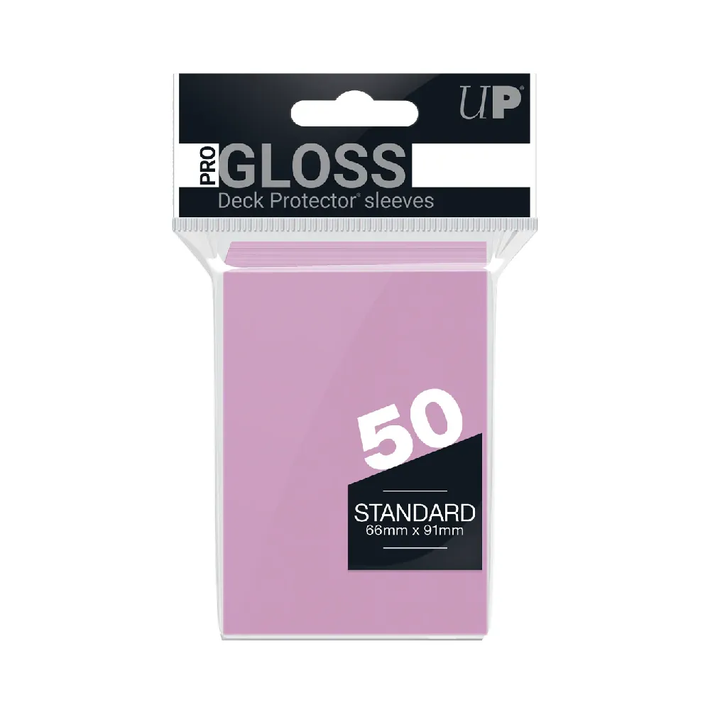 Levně Ultra PRO Pro-Gloss Deck Protector obaly – Pink (růžové, 50 ks)