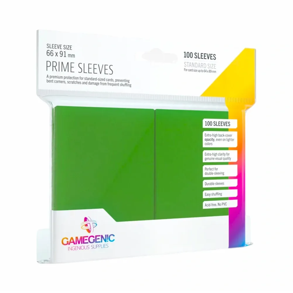 Levně Gamegenic Prime obaly (zelené, 100ks)