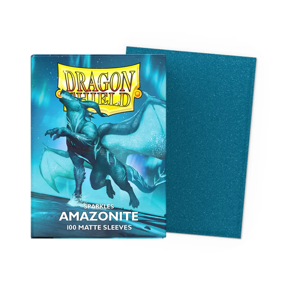 Levně Dragon Shield Sparkles obaly – Amazonite (modré, matné, 100ks)