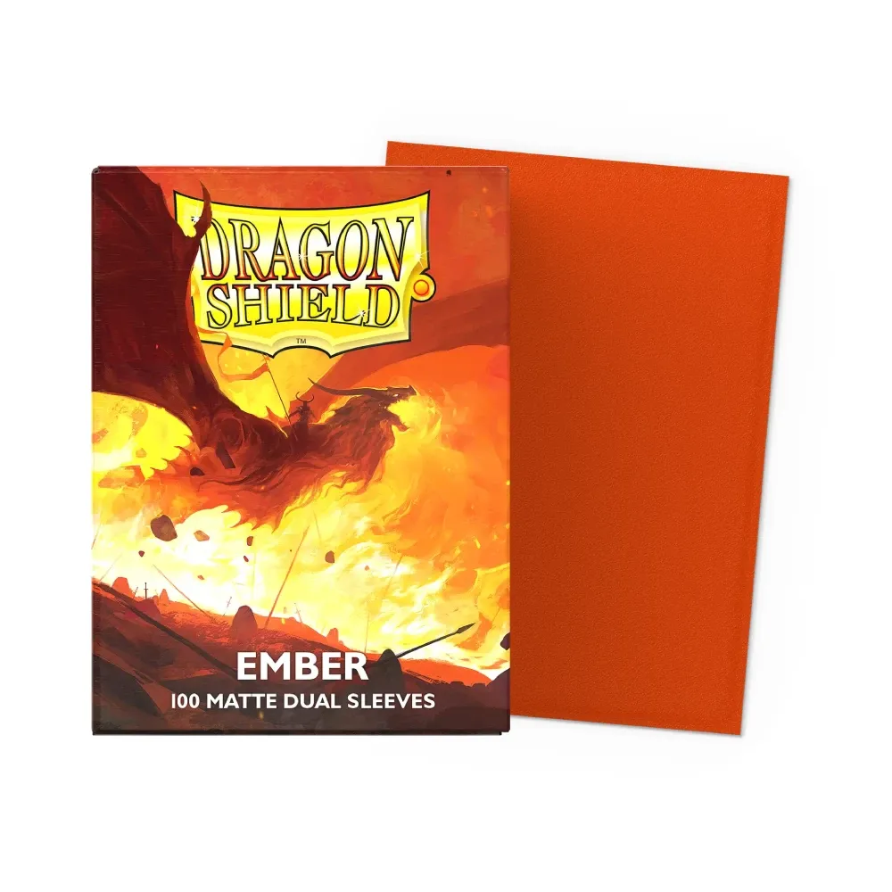 Levně Dragon Shield Matte Dual obaly – Ember (matné, oranžové, 100 ks)