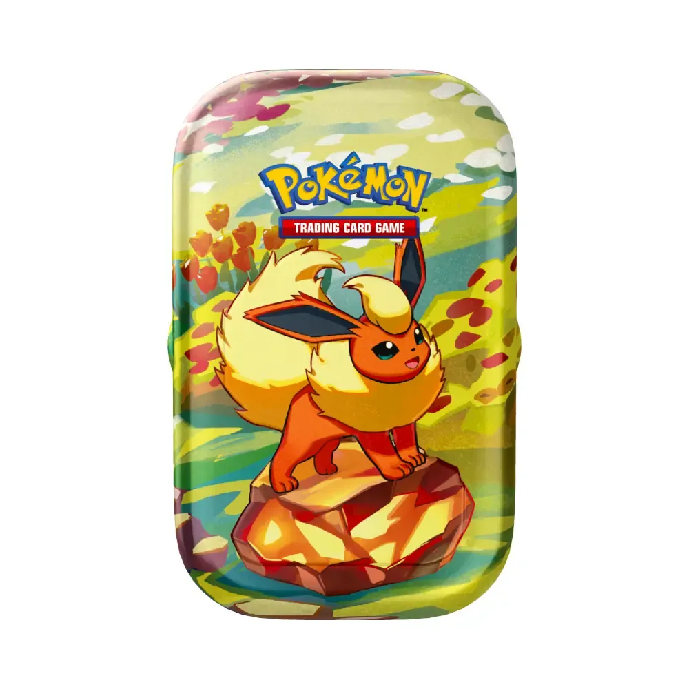 Prismatic Evolutions Flareon Mini Tin
