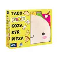 Taco, plyšák, koza, sýr, pizza