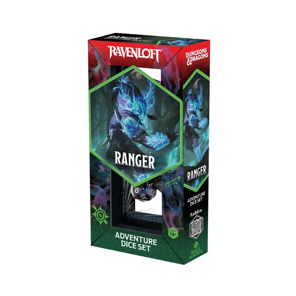 Sirius Dice – Dungeons & Dragons Adventure Dice Set: Ranger (černo-modrý)