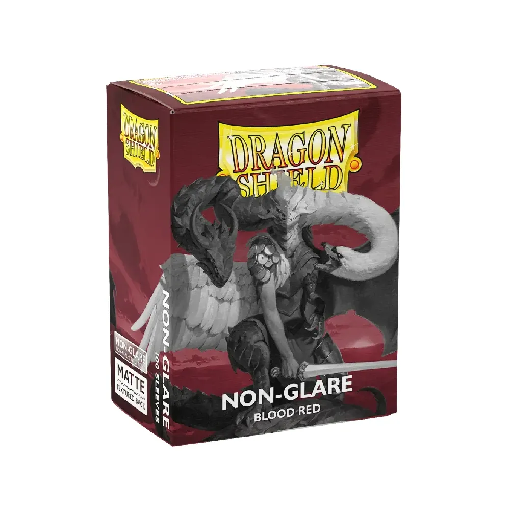 Dragon Shield NON-GLARE Matte obaly – Blood Red (matné, červené, 100 ks)