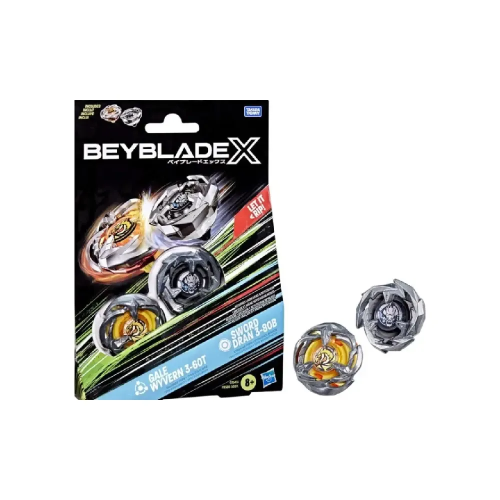 Beyblade x Gale Wyvern 3-60T and Sword Dran 3-80B Dual Pack 
