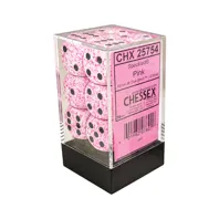 Chessex sada 6-stěnných kostek 16mm – Speckled Pink (12 ks)