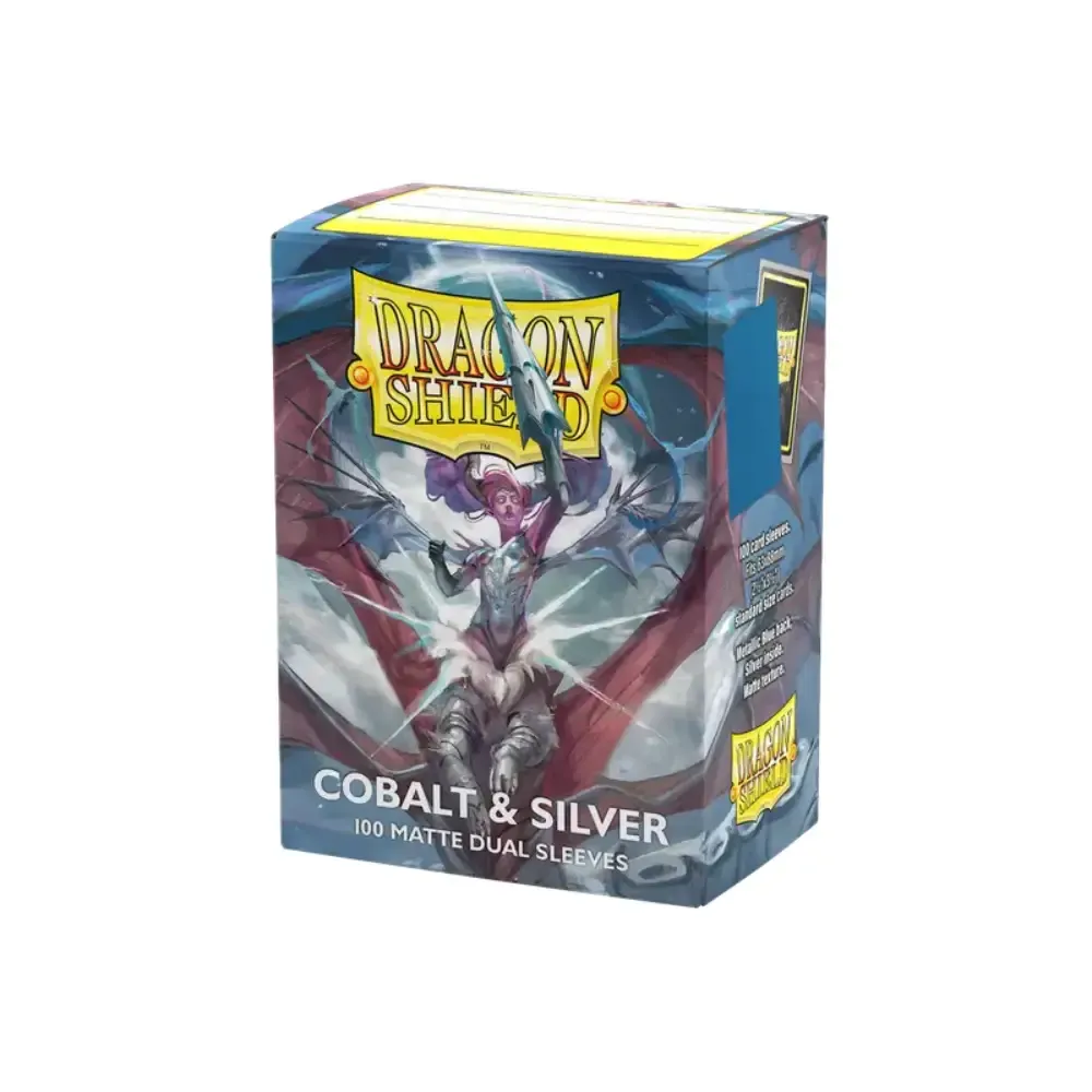 Levně Dragon Shield Matte Dual obaly – Cobalt/Silver (matné, modré, 100 ks)