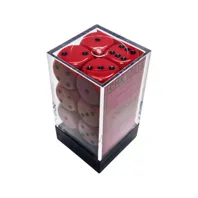 Chessex 16mm d6 Dice Block – Opaque Red/black (12 dice)